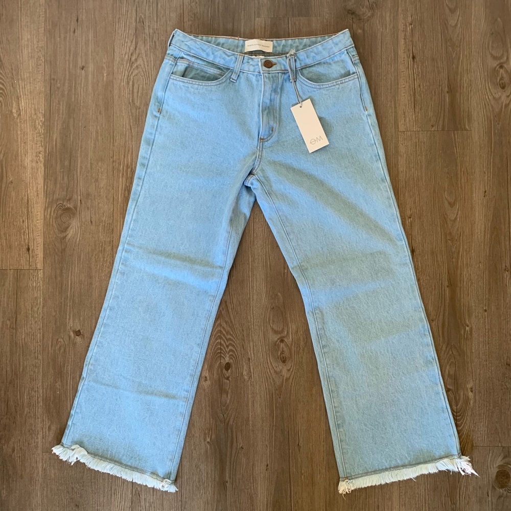 NWT Objects Without Meaning frayed flare jeans